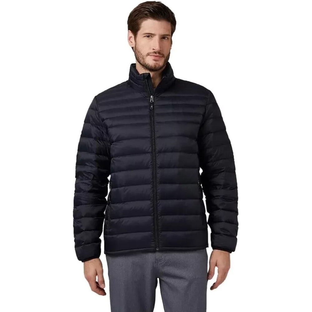 32 Degrees Men's Down Jacket M Black Packable Lightweight Water & Wind Resistant